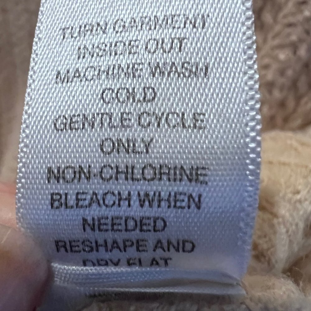 Ally Mae Tan & Black Trim Flutter Short Sleeve Sweater-Size Large-Women's-Casual - Picture 14 of 14